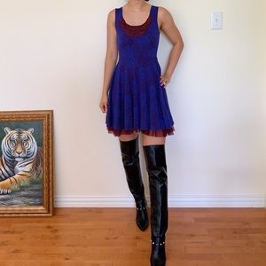 Free People Rock Princess Purple Embellished Dress